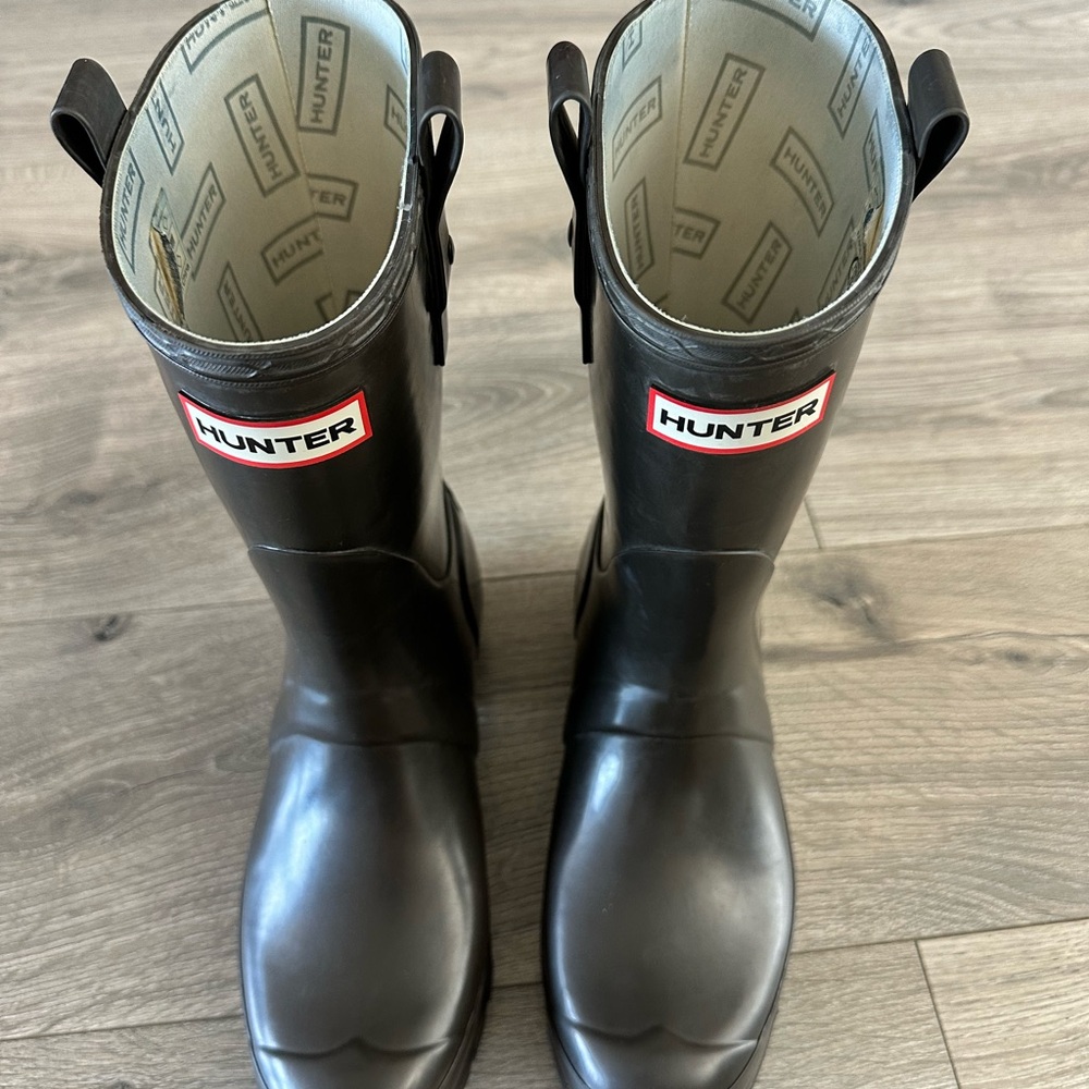 Hunter Boots Classic Short Black Waterproof Boots Size 9 Womens - Picture 4 of 11